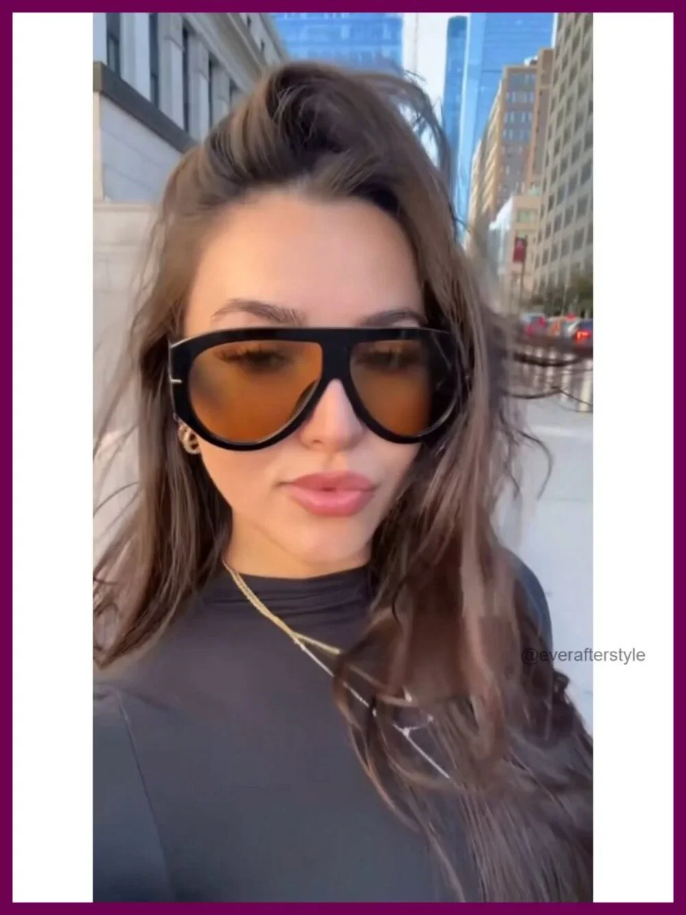 Oversized Aviator Sunglasses UV400 Wide Frame Shield